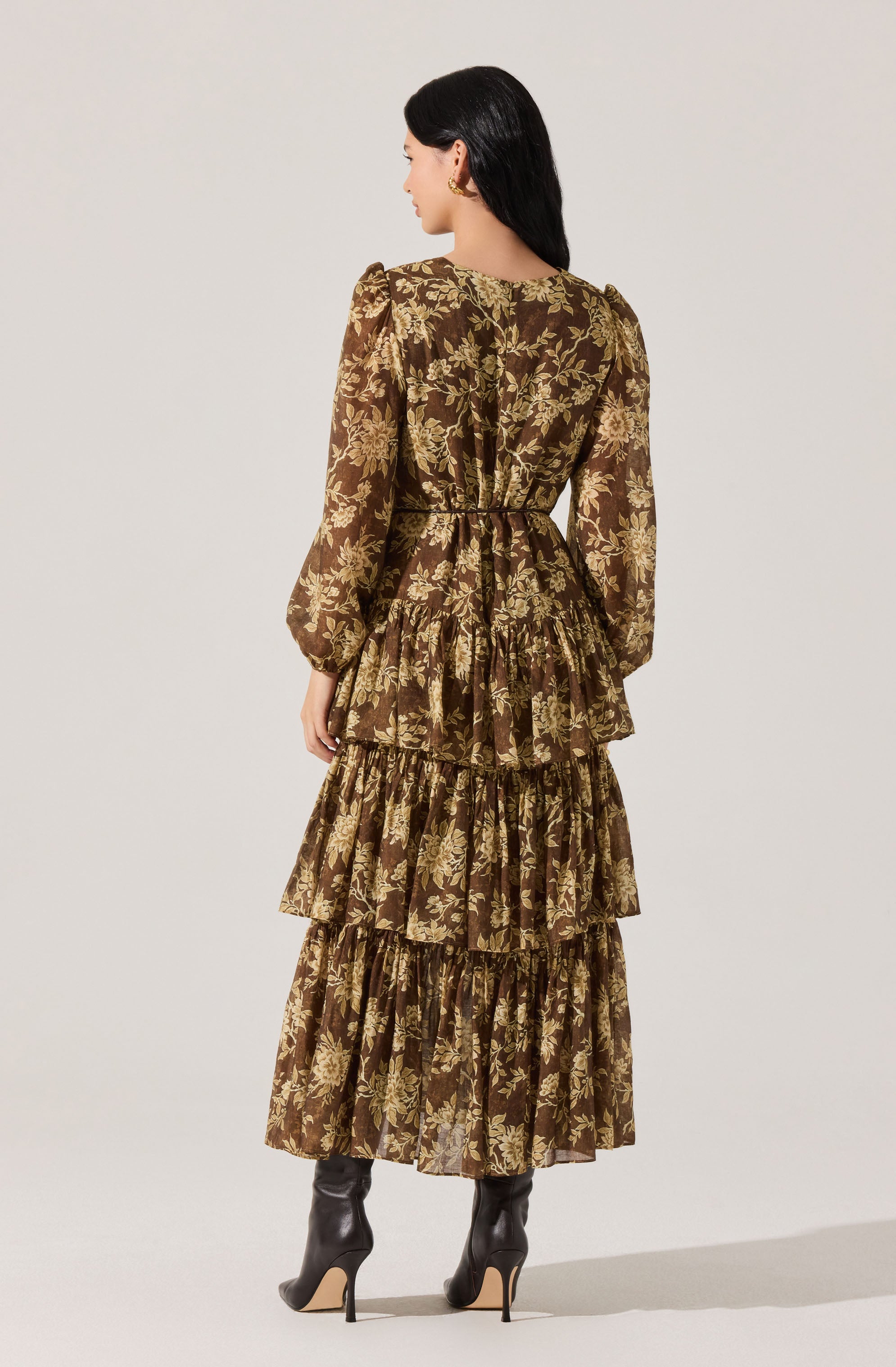 Franchesca Tiered Ruffle Floral Maxi Dress