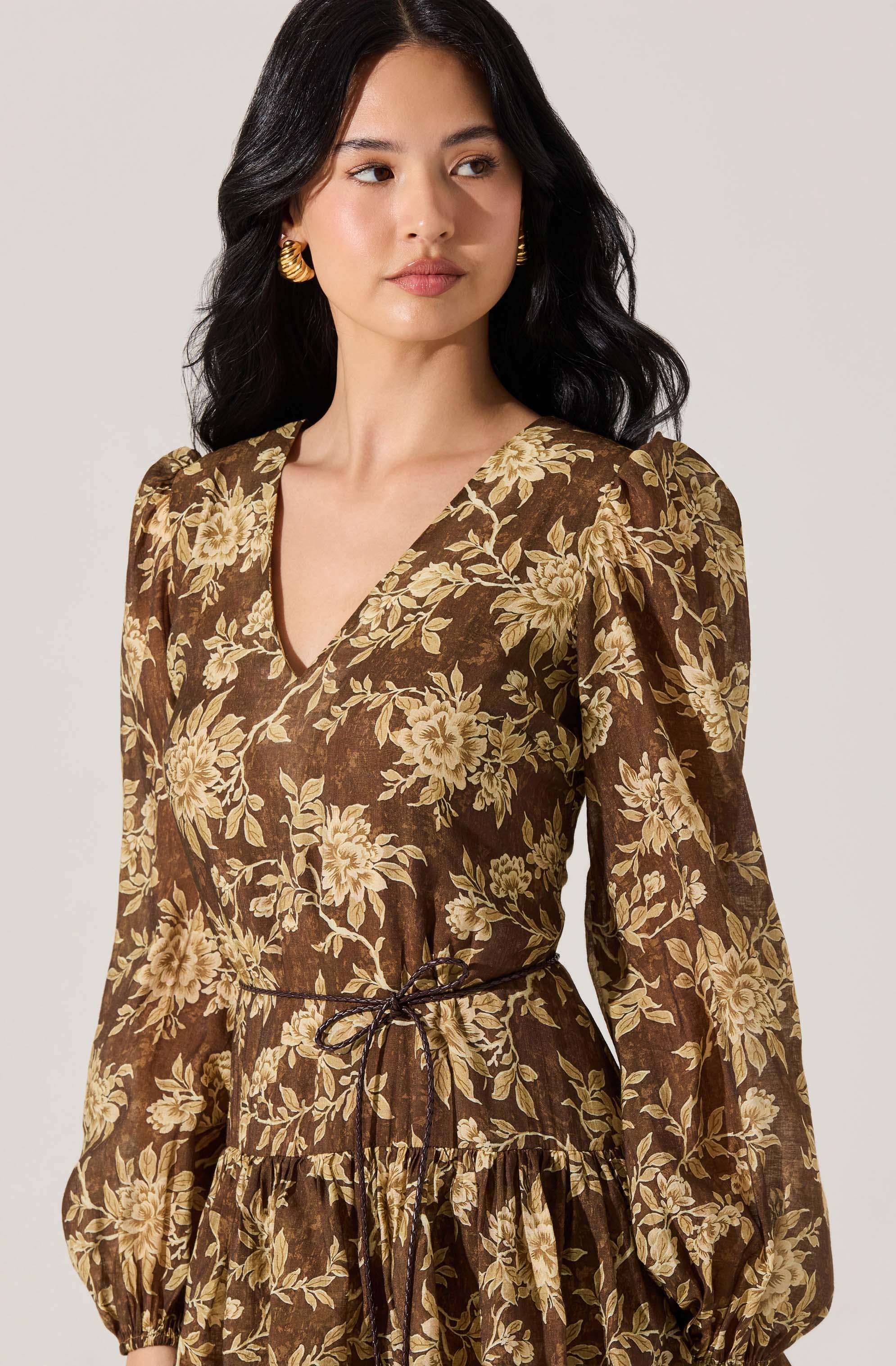 Franchesca Tiered Ruffle Floral Maxi Dress