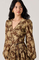Franchesca Tiered Ruffle Floral Maxi Dress
