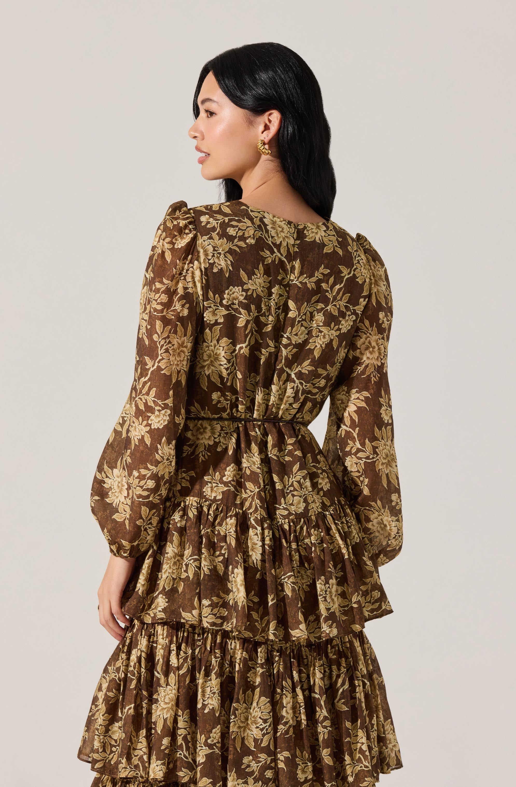 Franchesca Tiered Ruffle Floral Maxi Dress