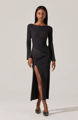 Arwyn Ribbed Layered Midi Sweater Dress