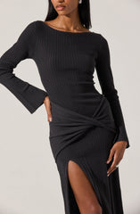 Arwyn Ribbed Layered Midi Sweater Dress