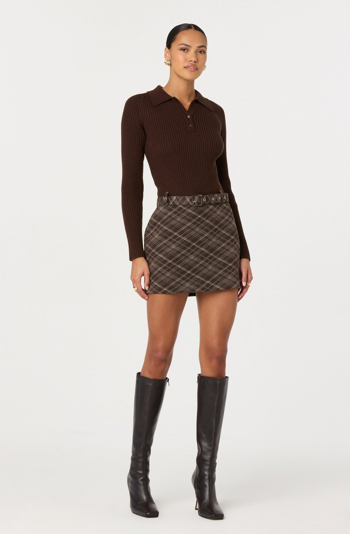 Baylie Mixed Media Mini Dress