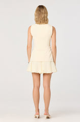Christen Button-Front Vest Mini Dress