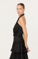Adamaris Tiered Halter Maxi Dress