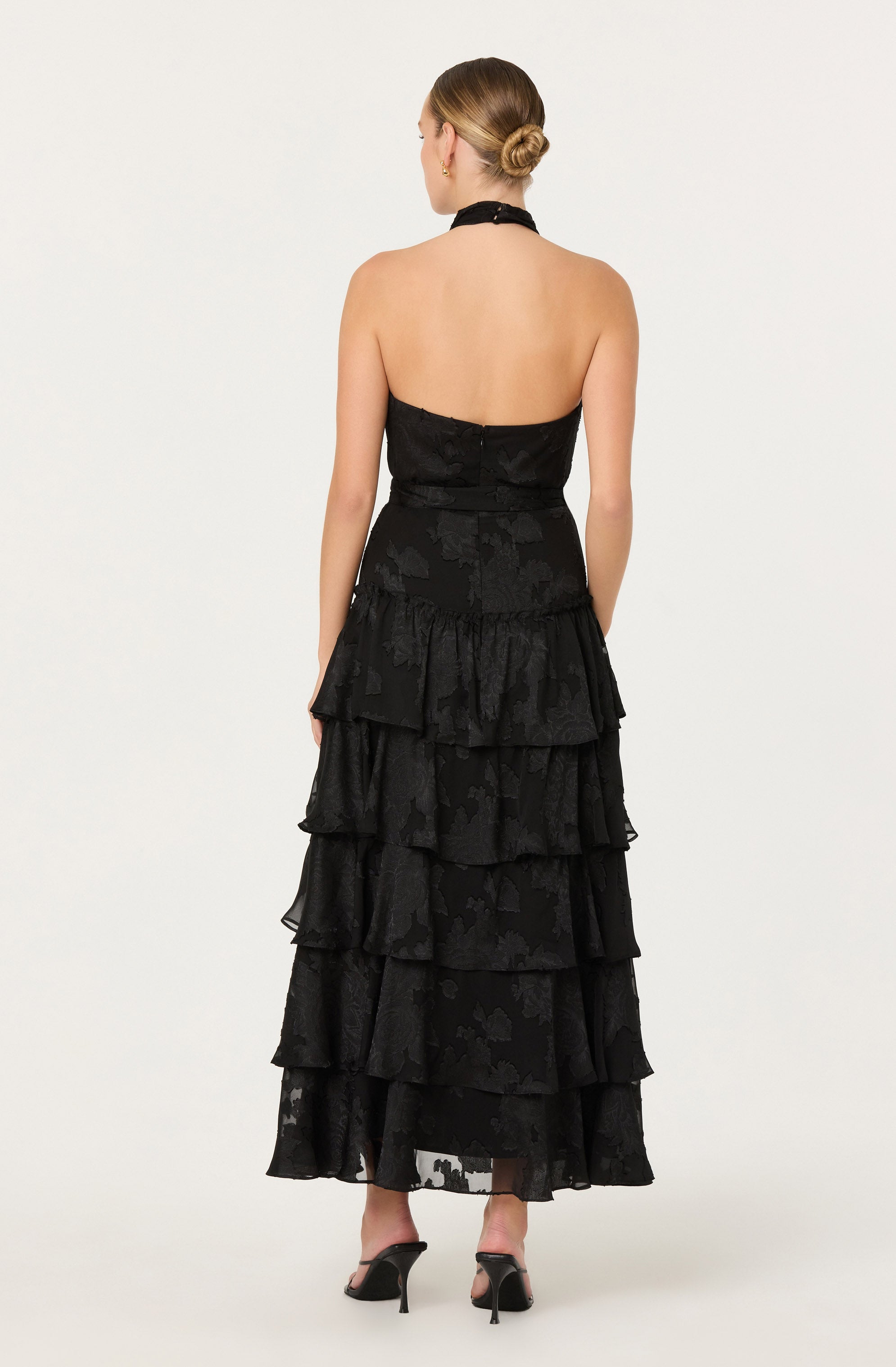 Adamaris Tiered Halter Maxi Dress