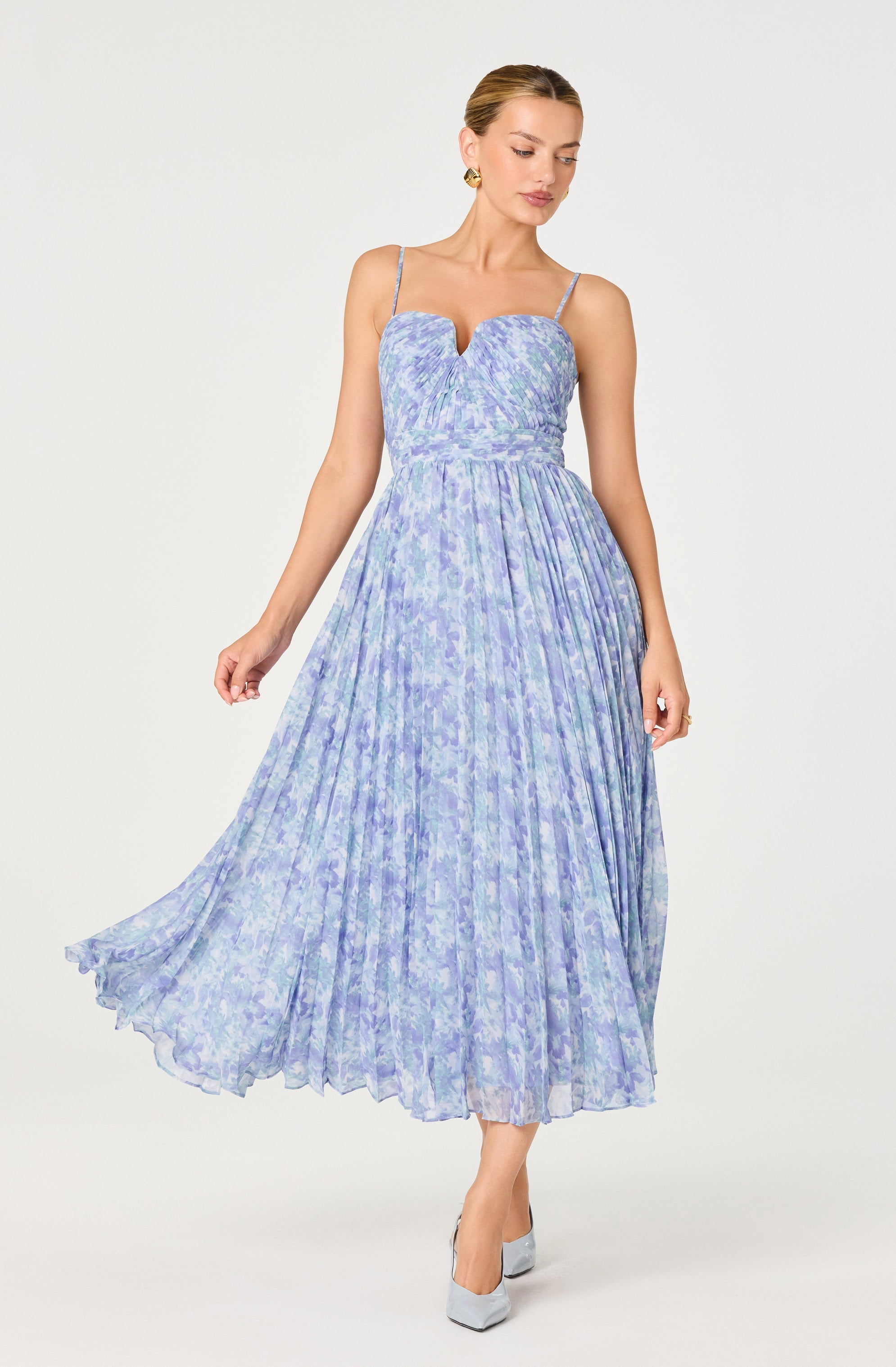 Bayley Floral Pleated Maxi Dress