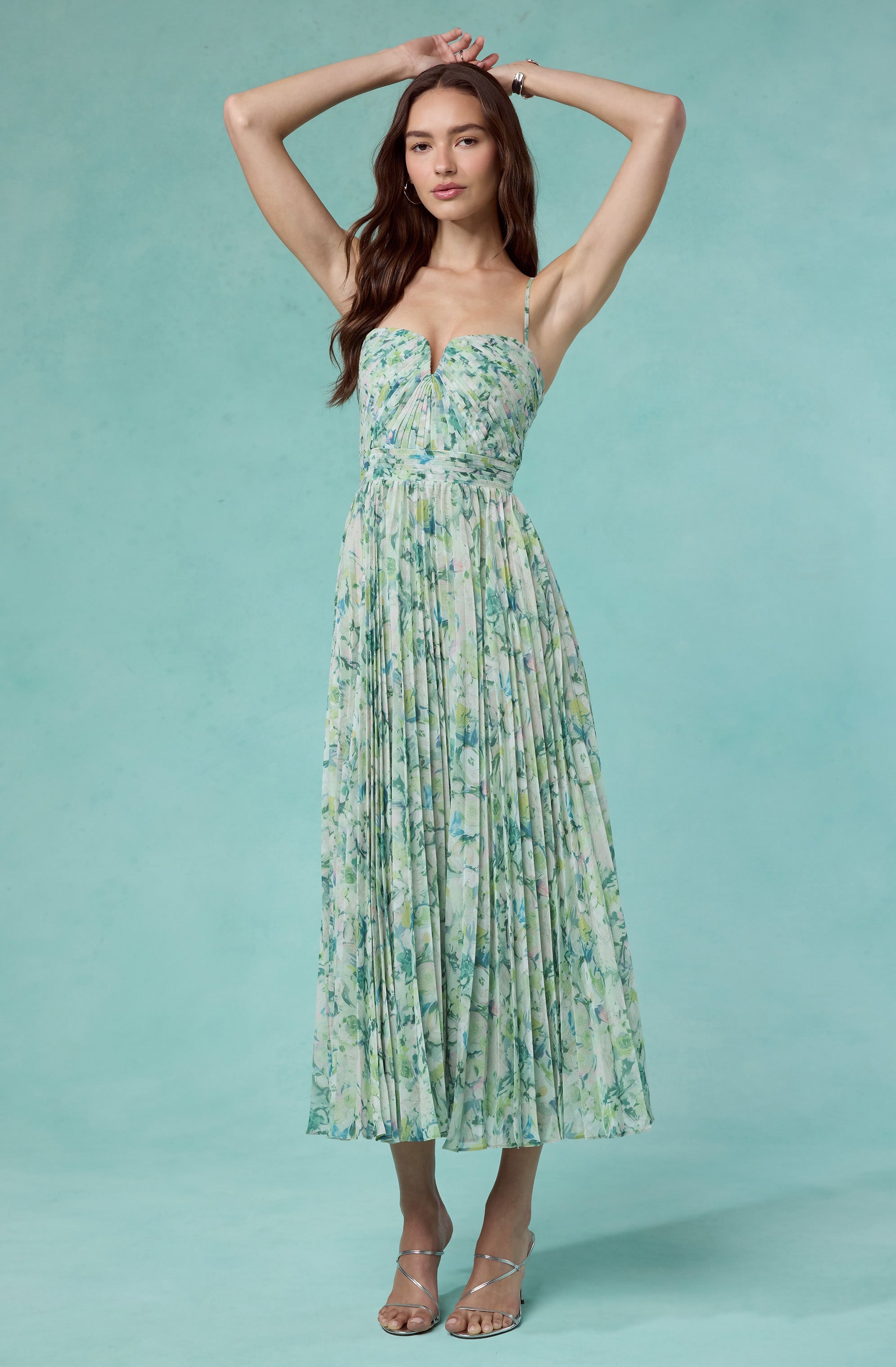 Bayley Floral Pleated Maxi Dress