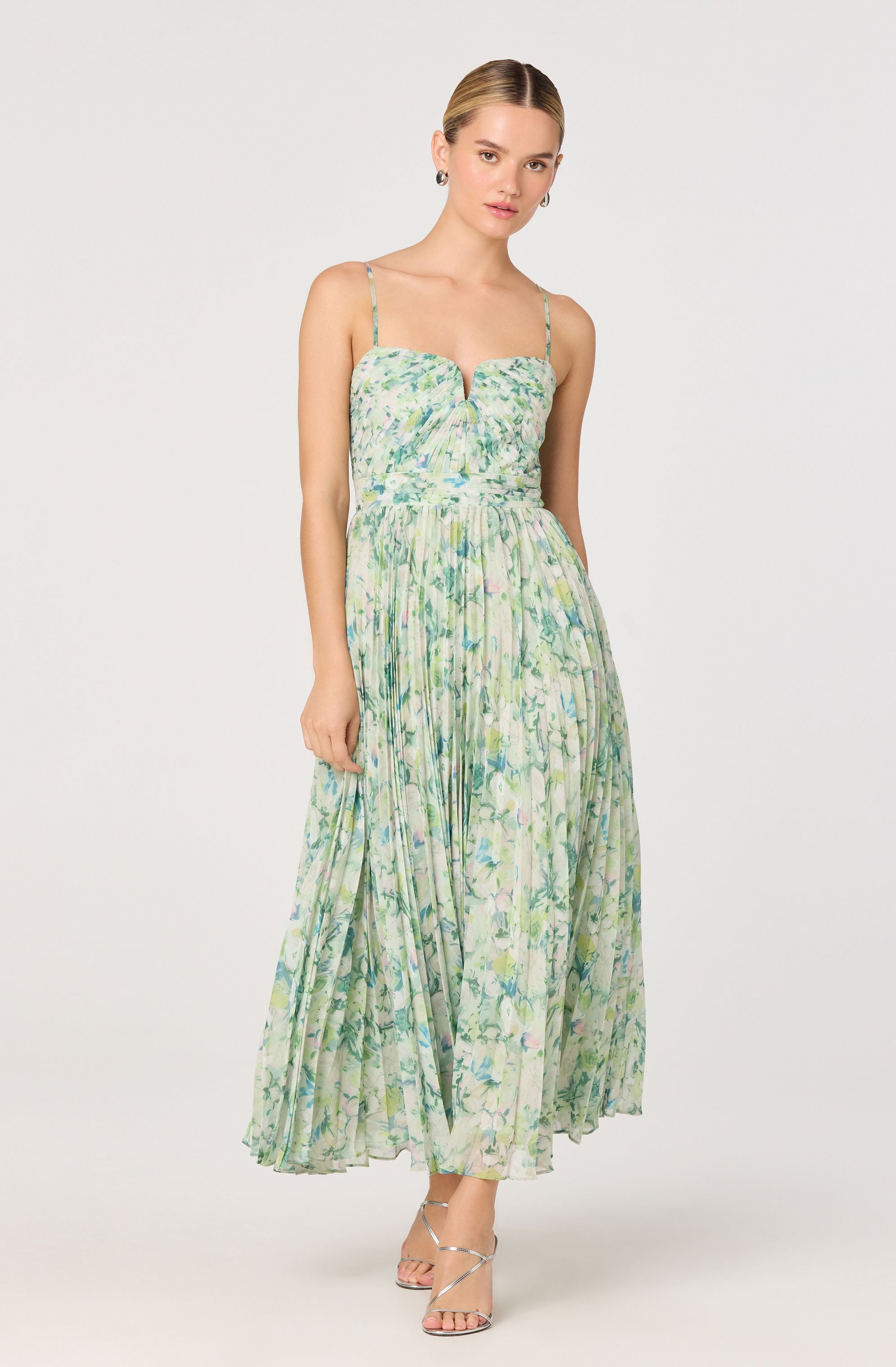 Bayley Floral Pleated Maxi Dress