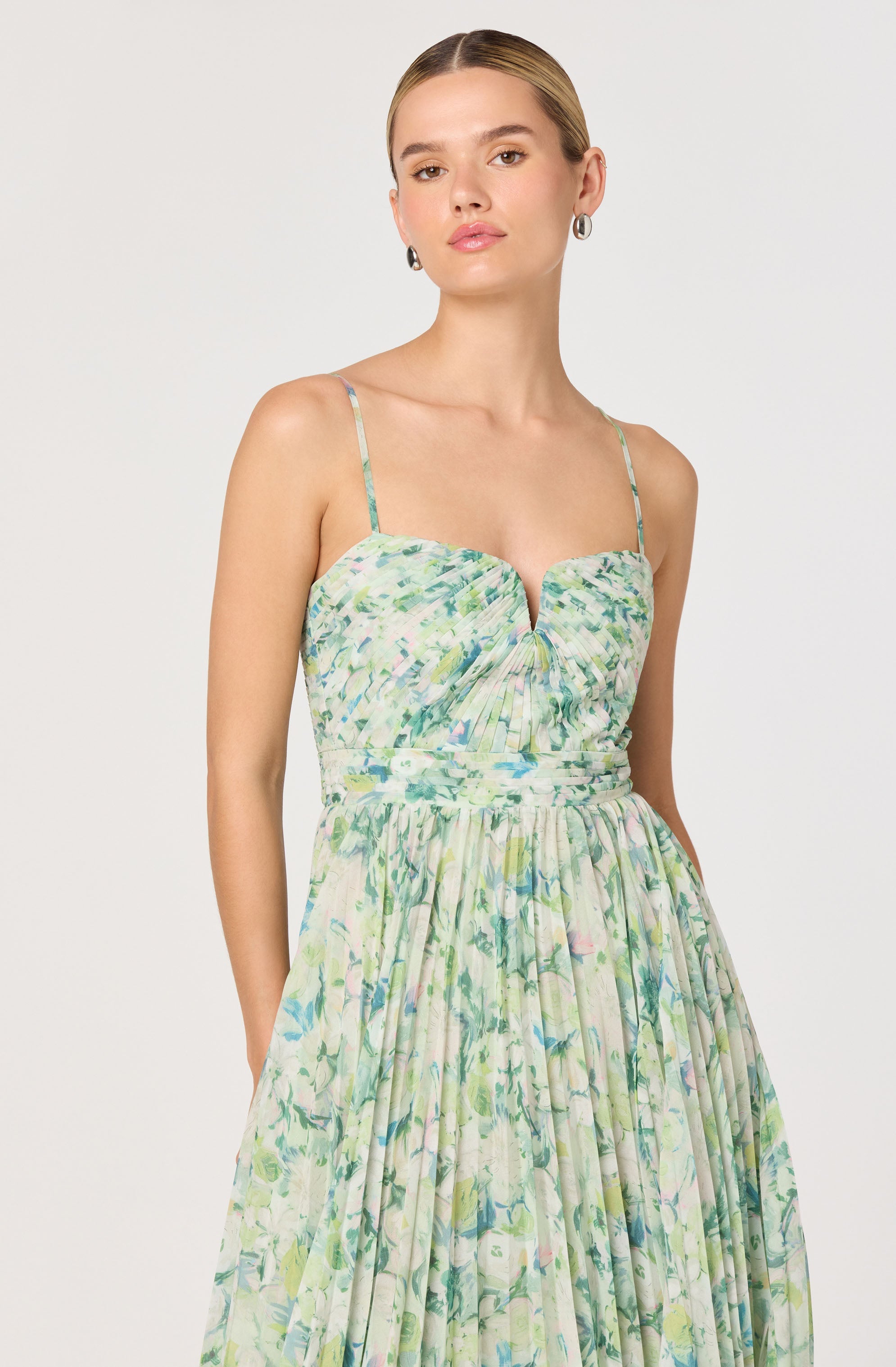 Bayley Floral Pleated Maxi Dress