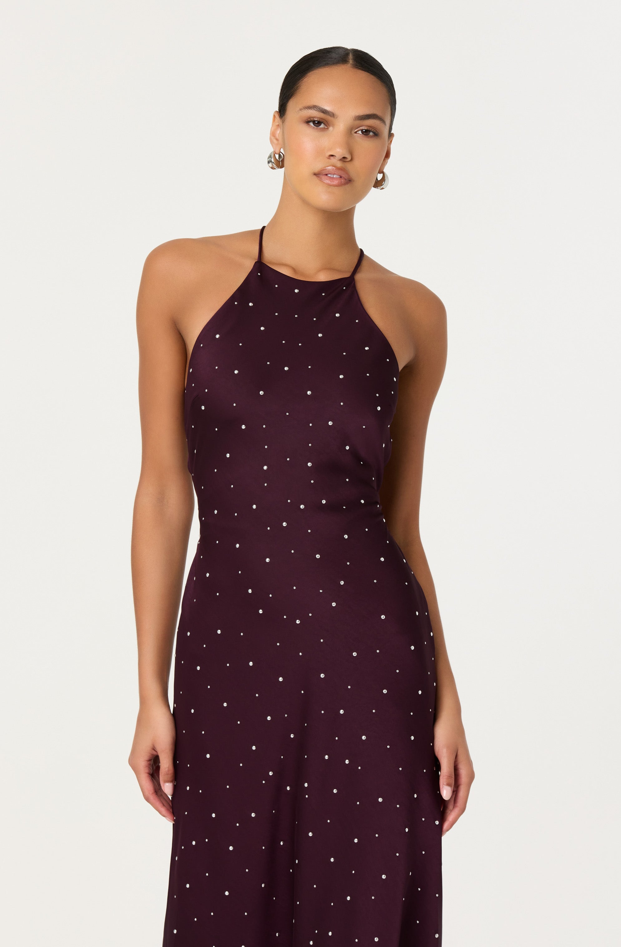 Halley Rhinestone Embellished Maxi Dress