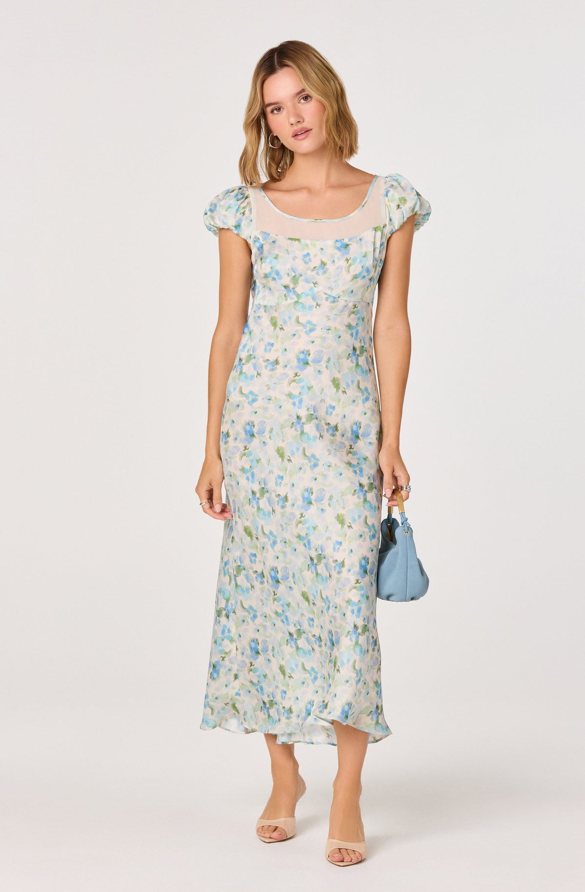 Erma Floral Empire Waist Midi Dress