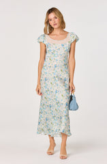 Erma Floral Empire Waist Midi Dress