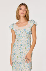 Erma Floral Empire Waist Midi Dress