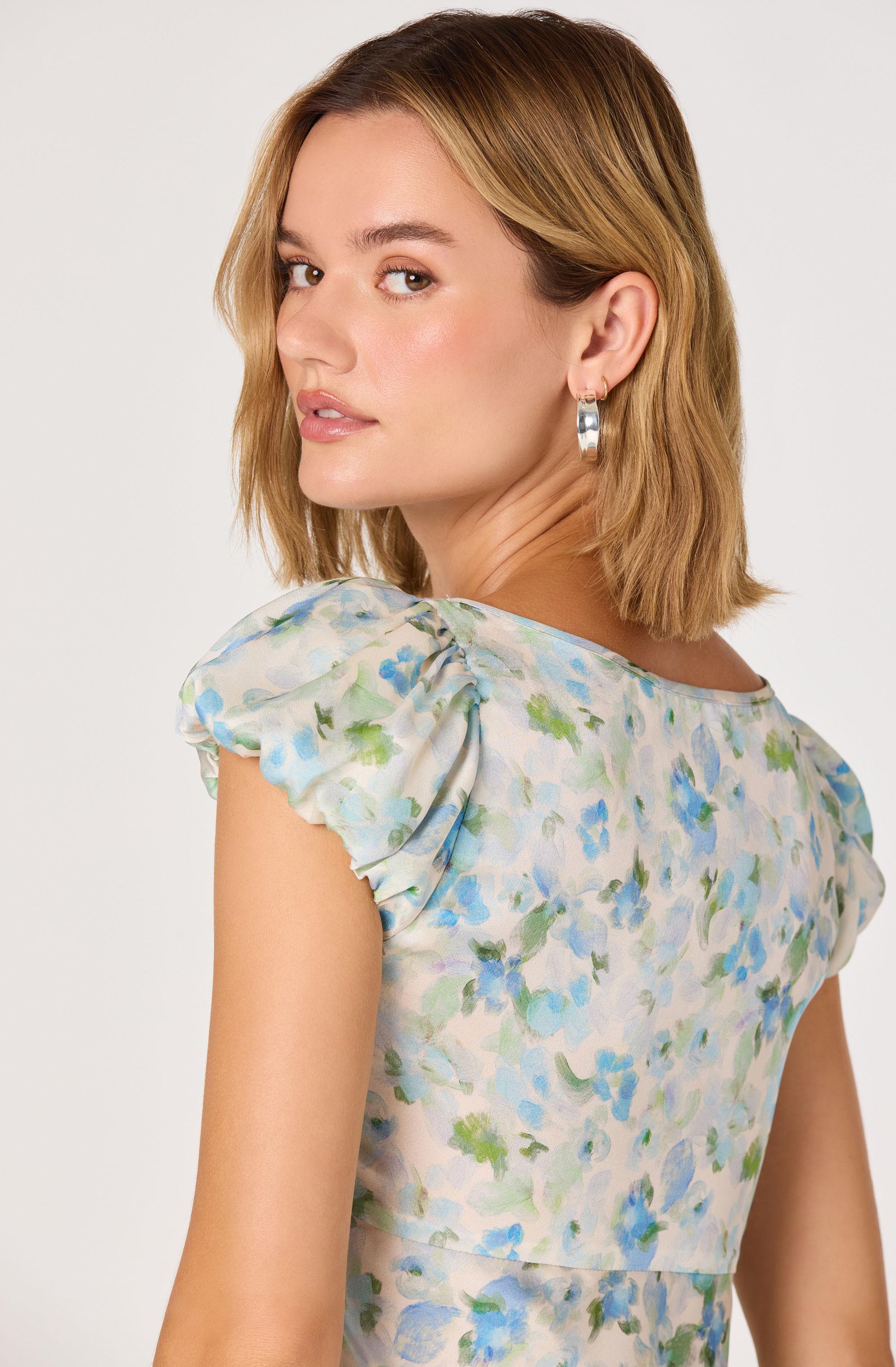 Erma Floral Empire Waist Midi Dress
