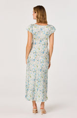 Erma Floral Empire Waist Midi Dress