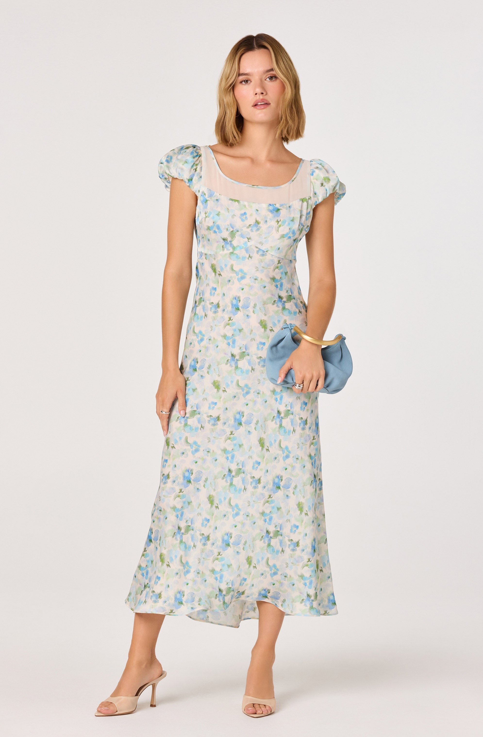 Erma Floral Empire Waist Midi Dress