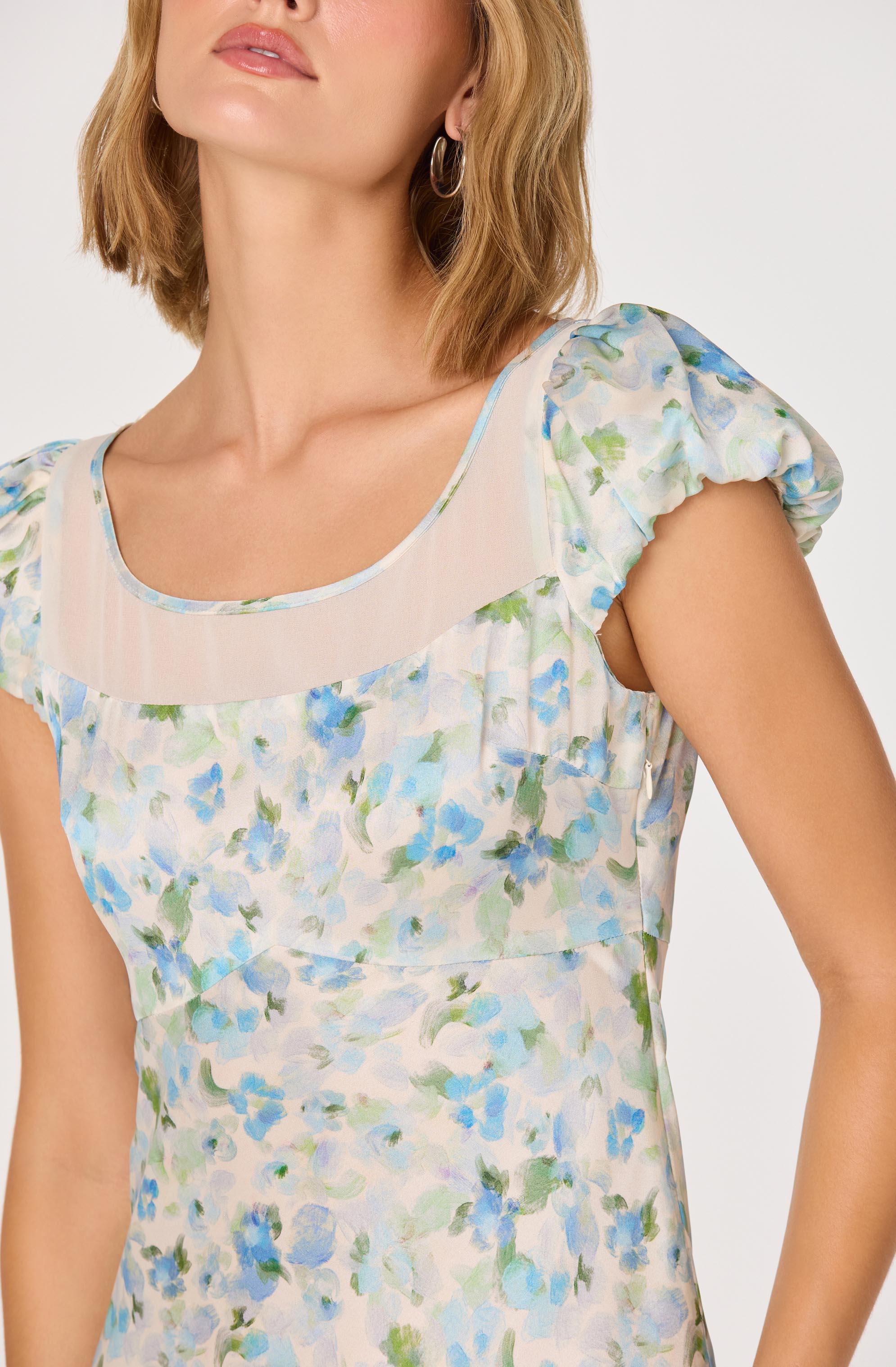 Erma Floral Empire Waist Midi Dress