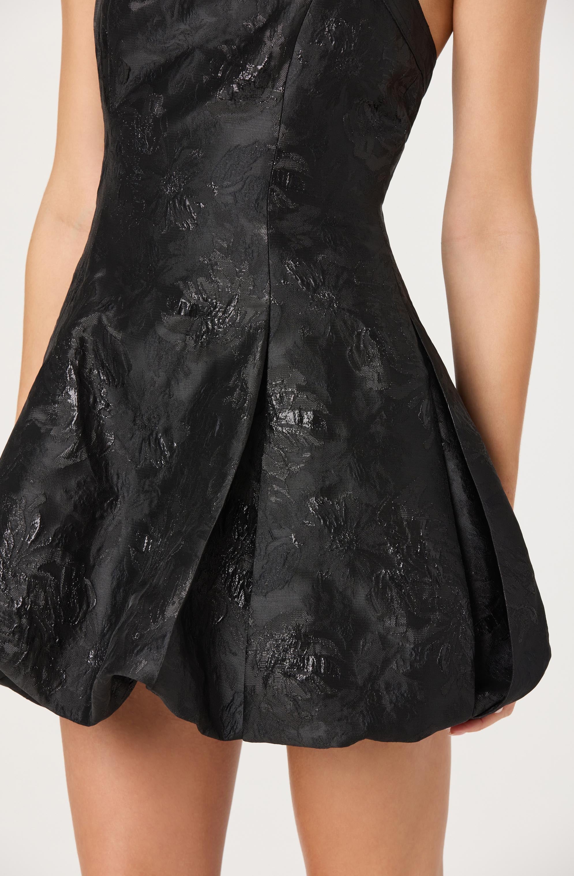 Jinx Jacquard Halter Mini Dress
