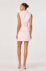 Jamia Peplum Button-Front Mini Dress