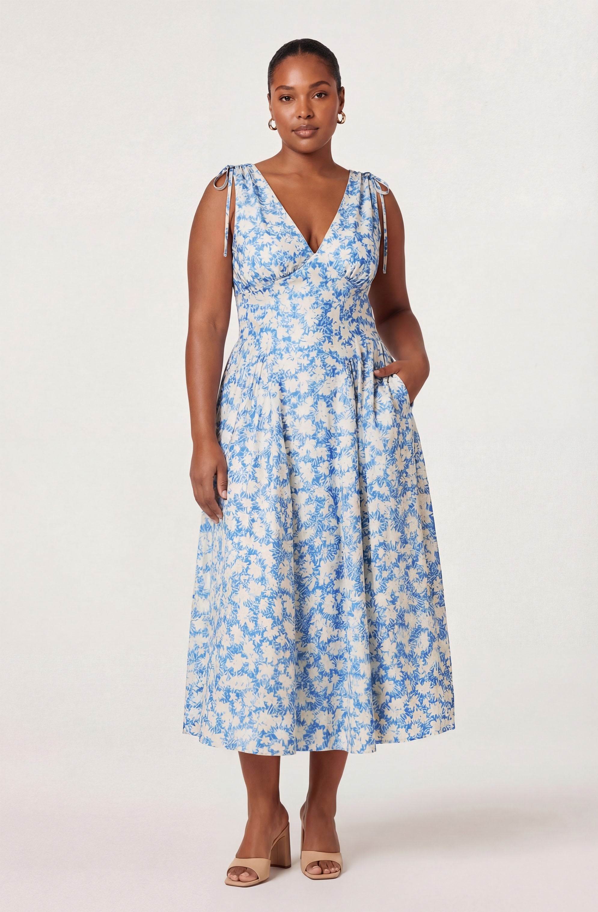 Emmery Floral Wrap Midi Dress
