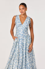 Emmery Floral Wrap Midi Dress