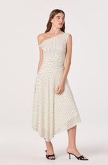 Ciarra Off-Shoulder Asymmetric Midi Dress