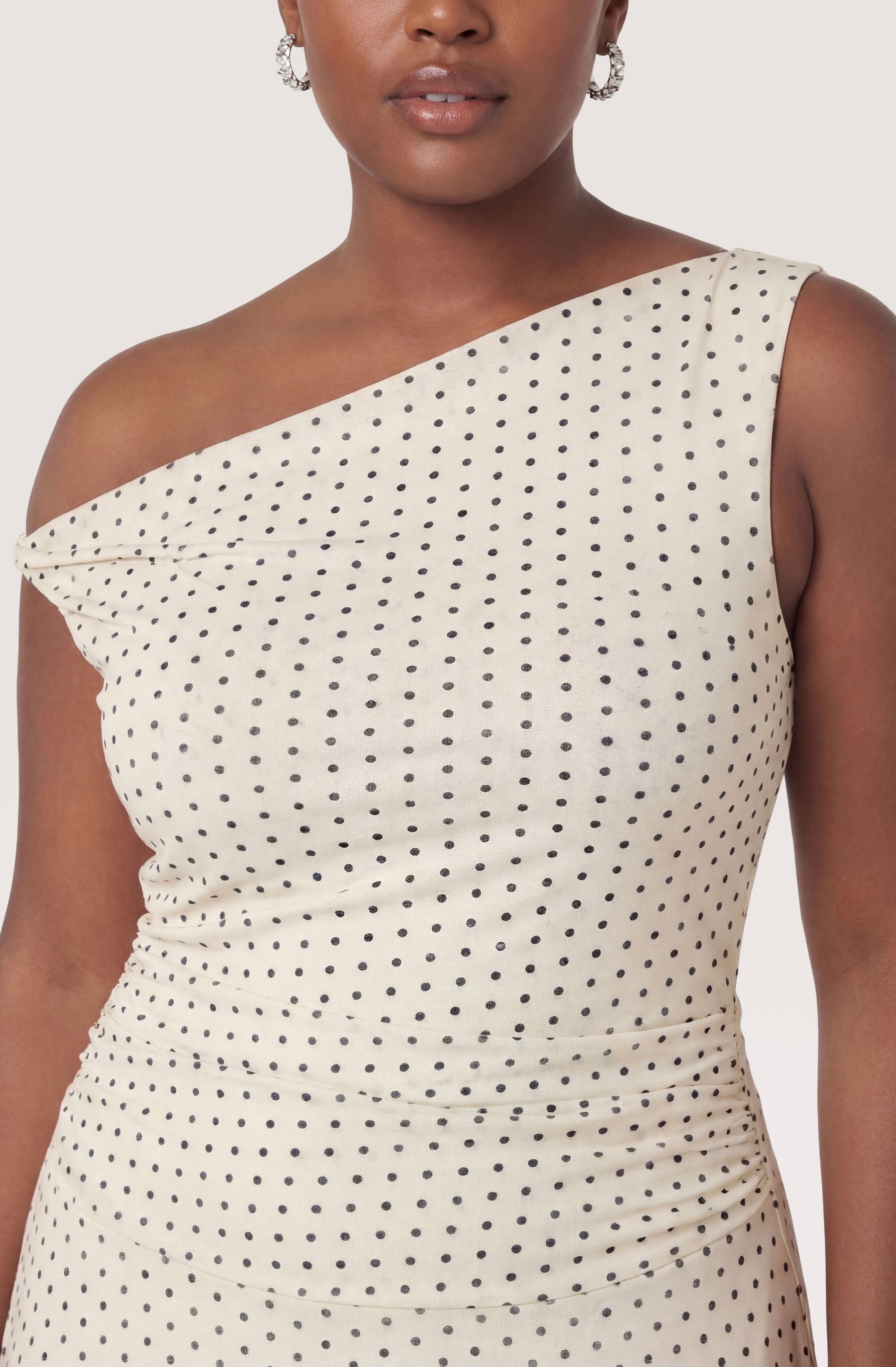 Ciarra Off-Shoulder Asymmetric Midi Dress