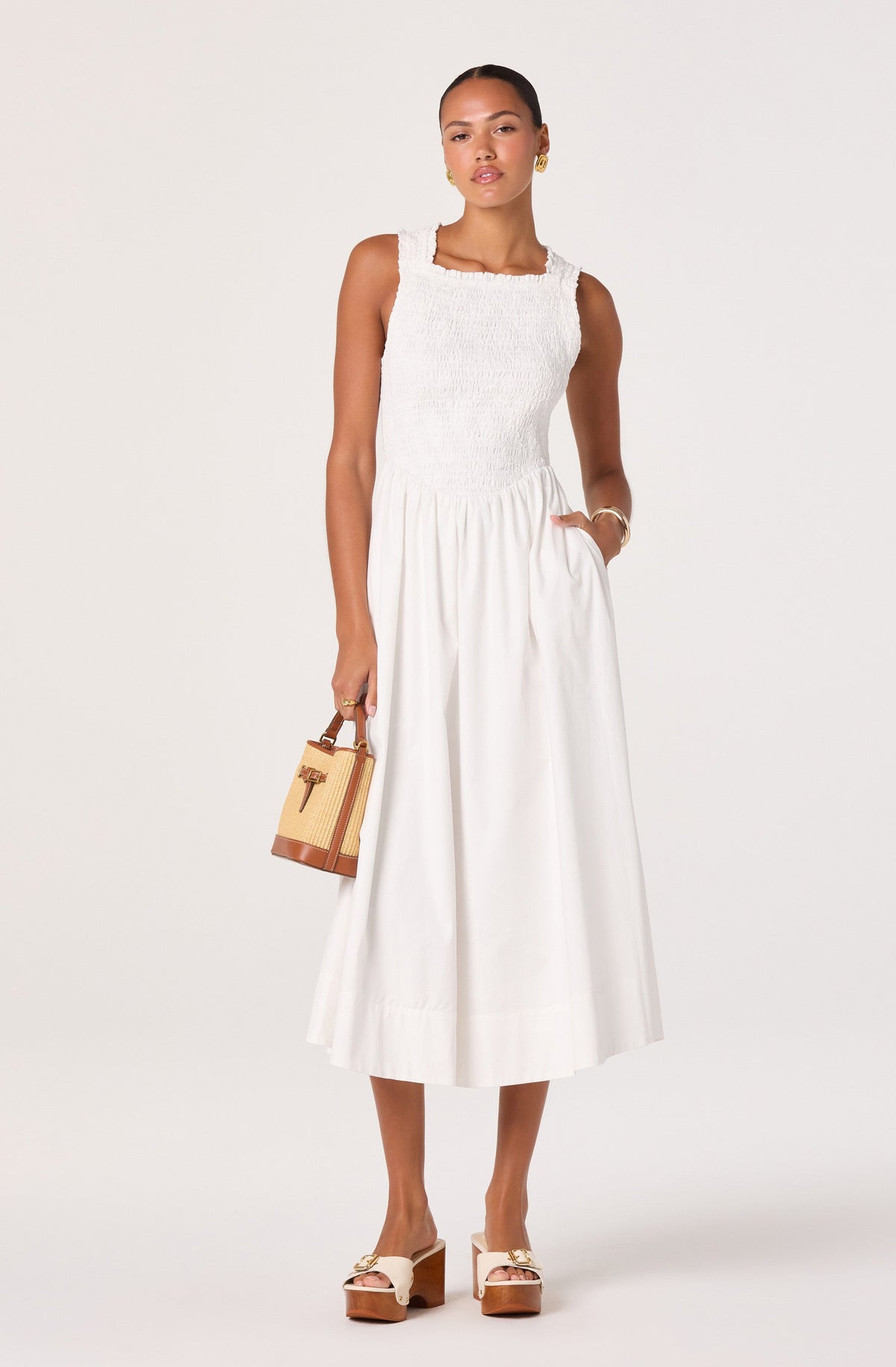 Hollie Smocked Midi Dress