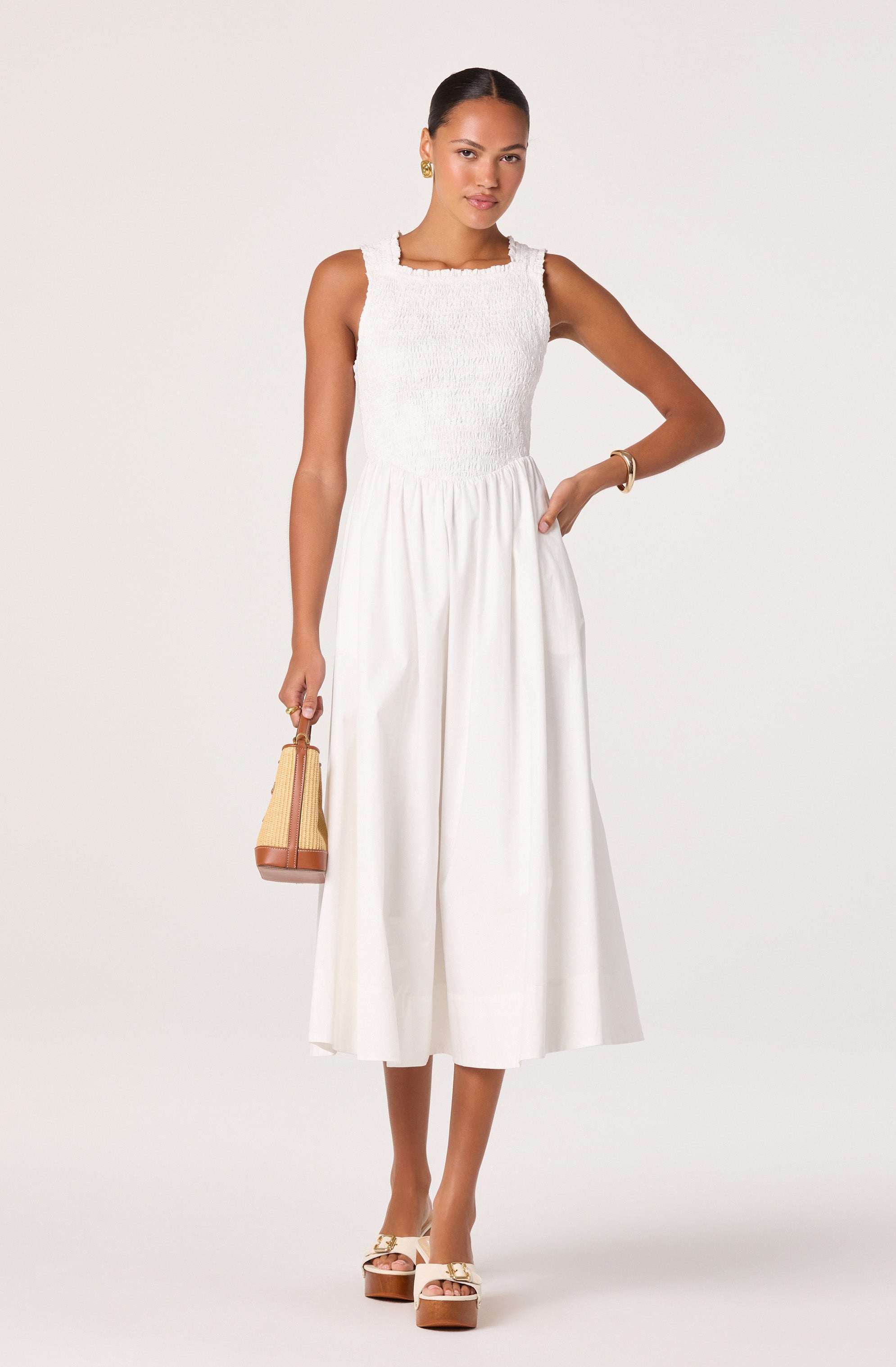 Hollie Smocked Midi Dress