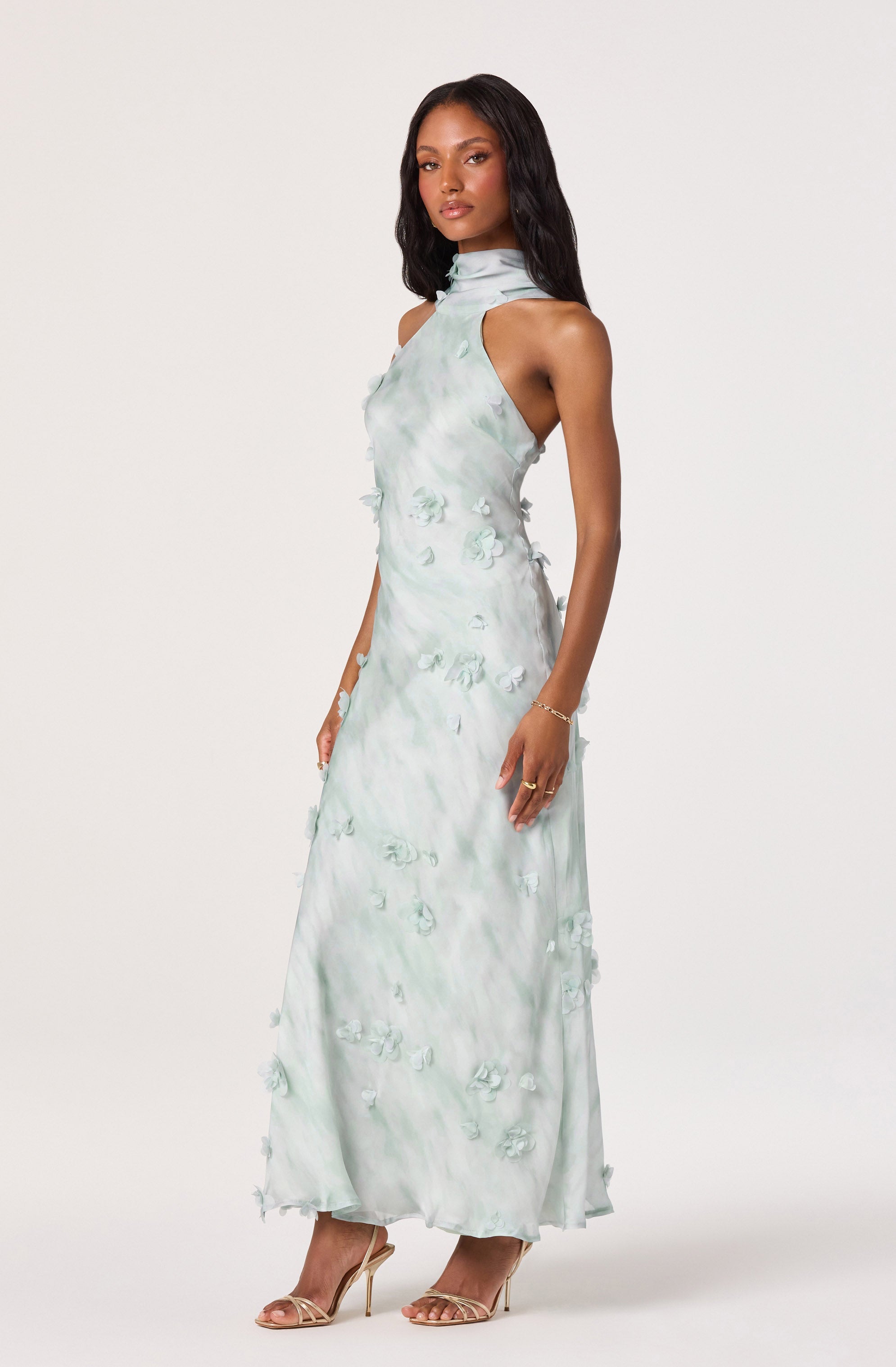 Ashley 3D Floral Maxi Dress