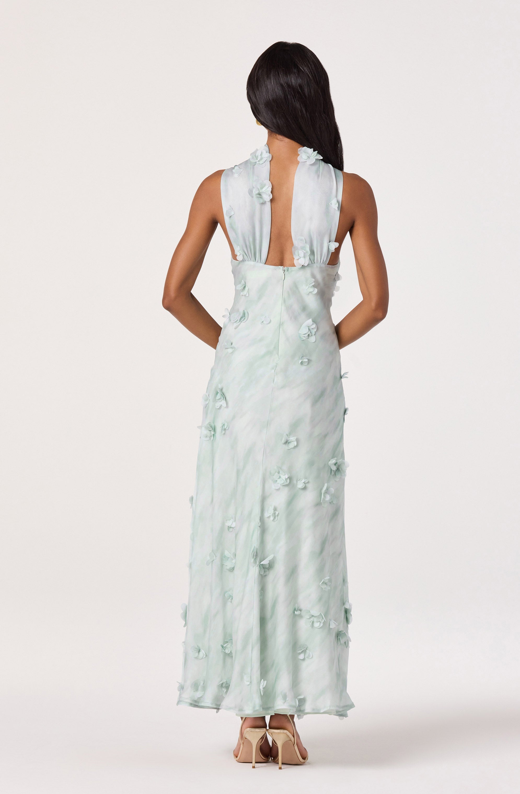 Ashley 3D Floral Maxi Dress