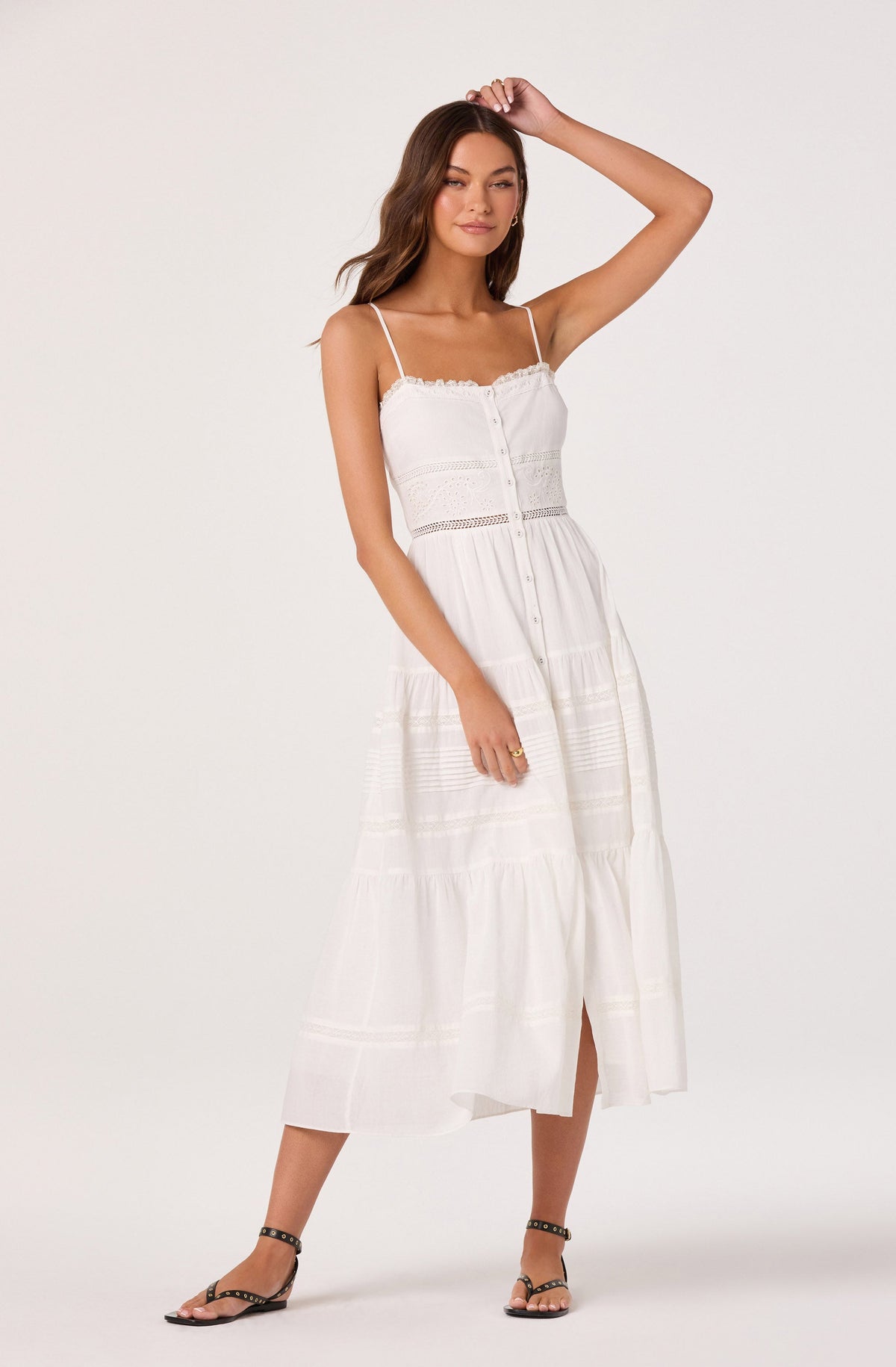 Annabel Eyelet Midi Dress