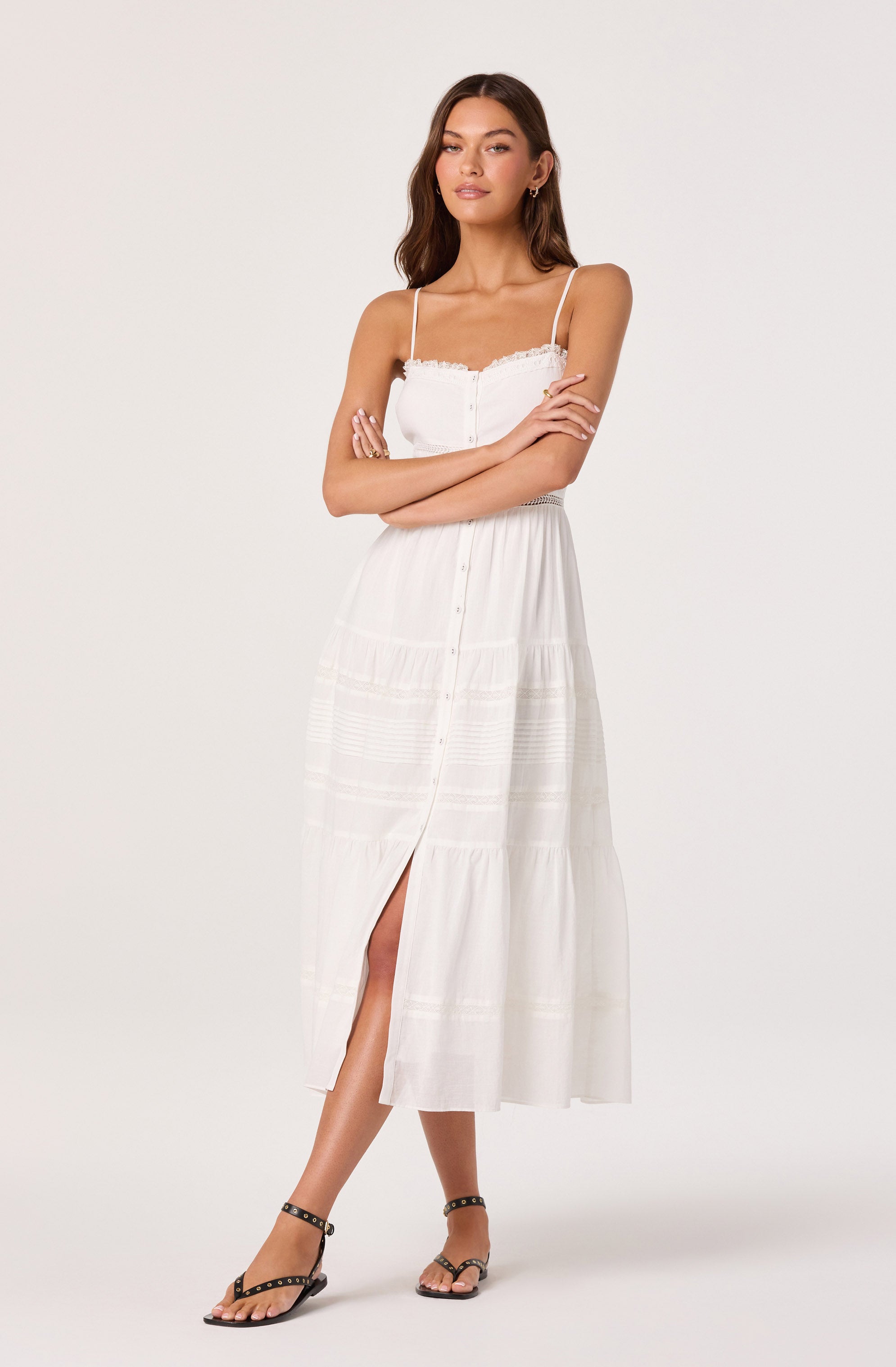 Annabel Eyelet Midi Dress