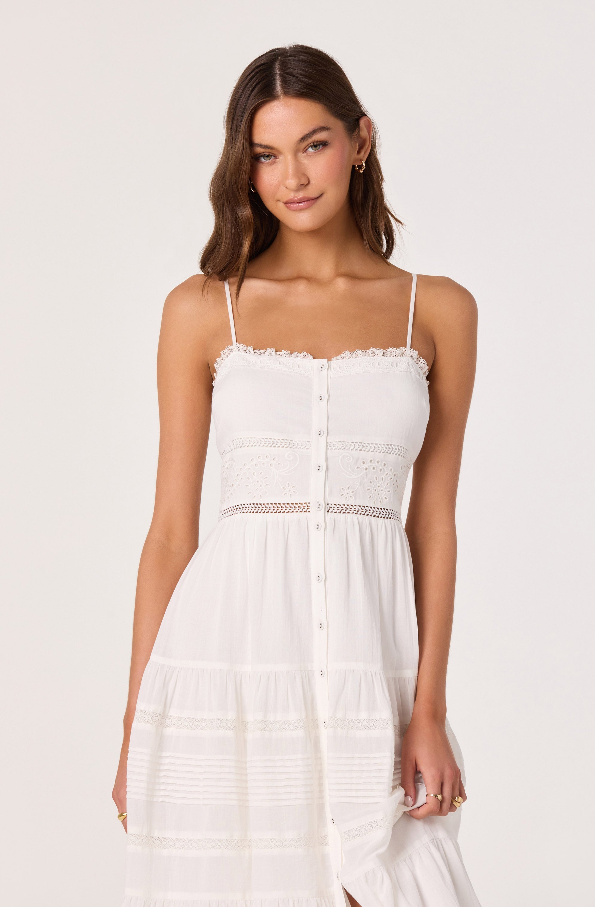 Annabel Eyelet Midi Dress