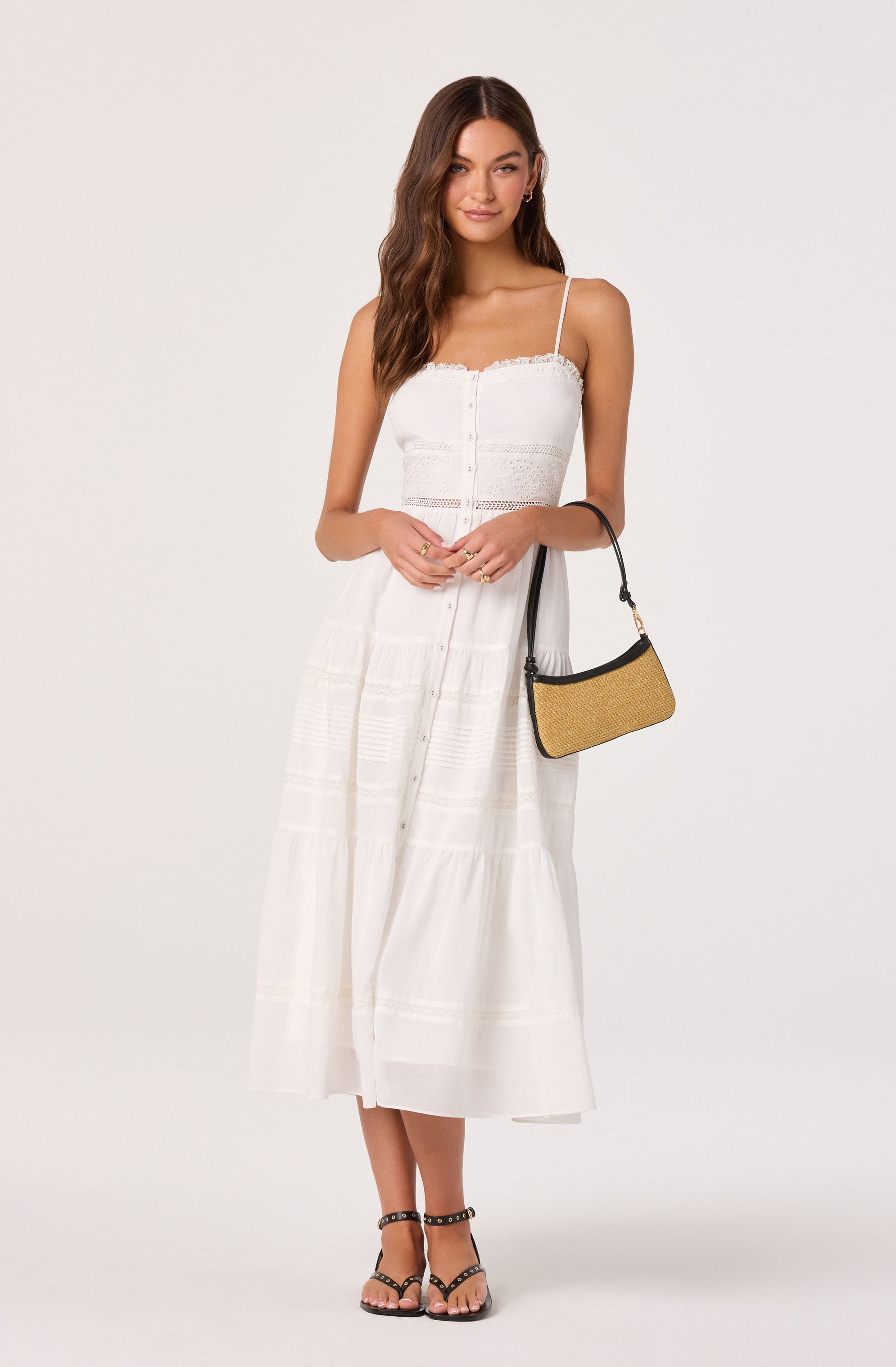 Annabel Eyelet Midi Dress