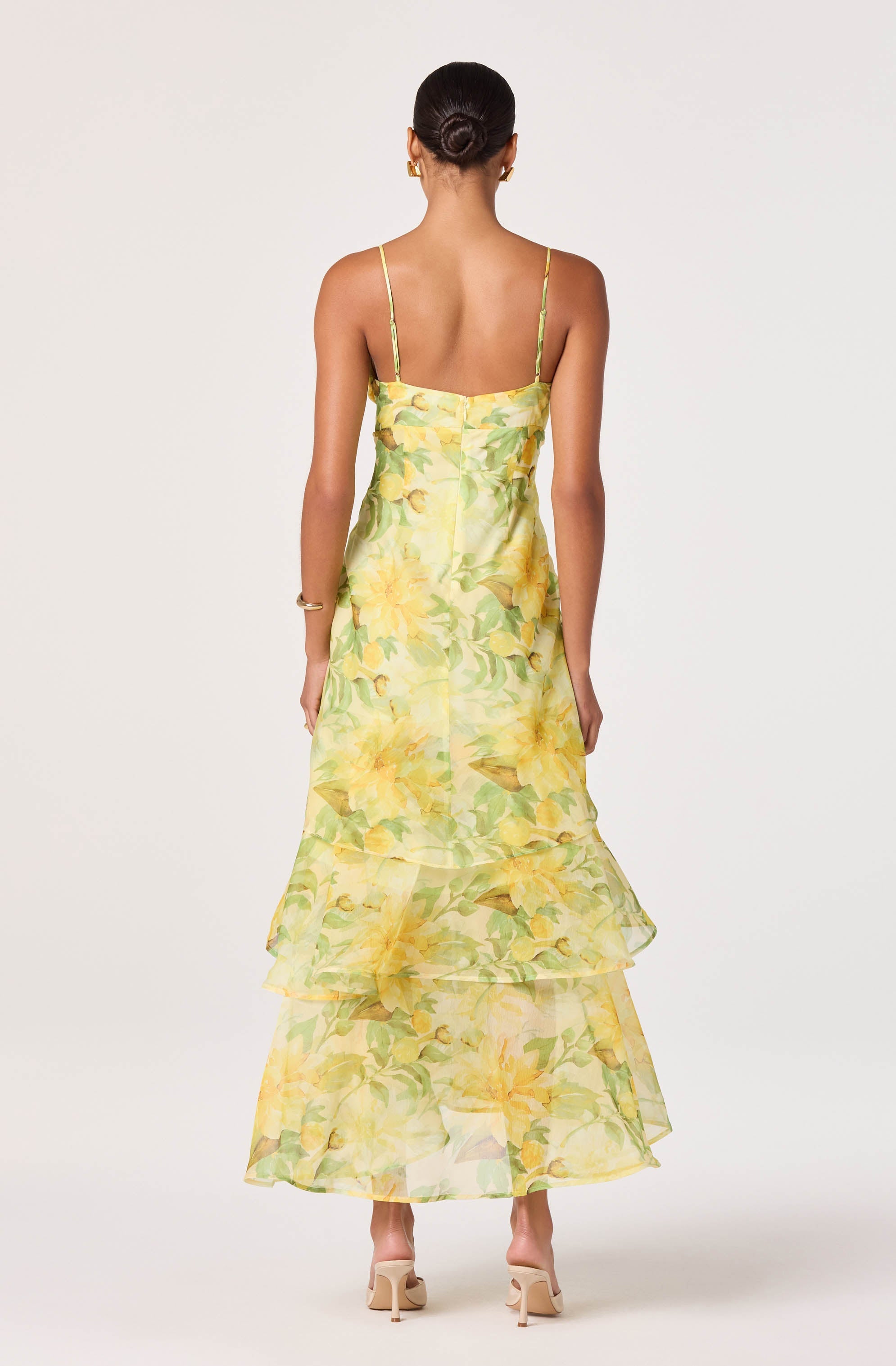Alison Floral Tiered Drop-Waist Maxi Dress