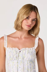 Charlotte Eyelet Milkmaid Mini Dress