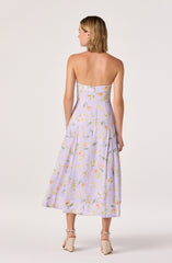 Jesenia Halter Floral Midi Dress