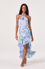 Bethina Floral Halter High-Low Dress