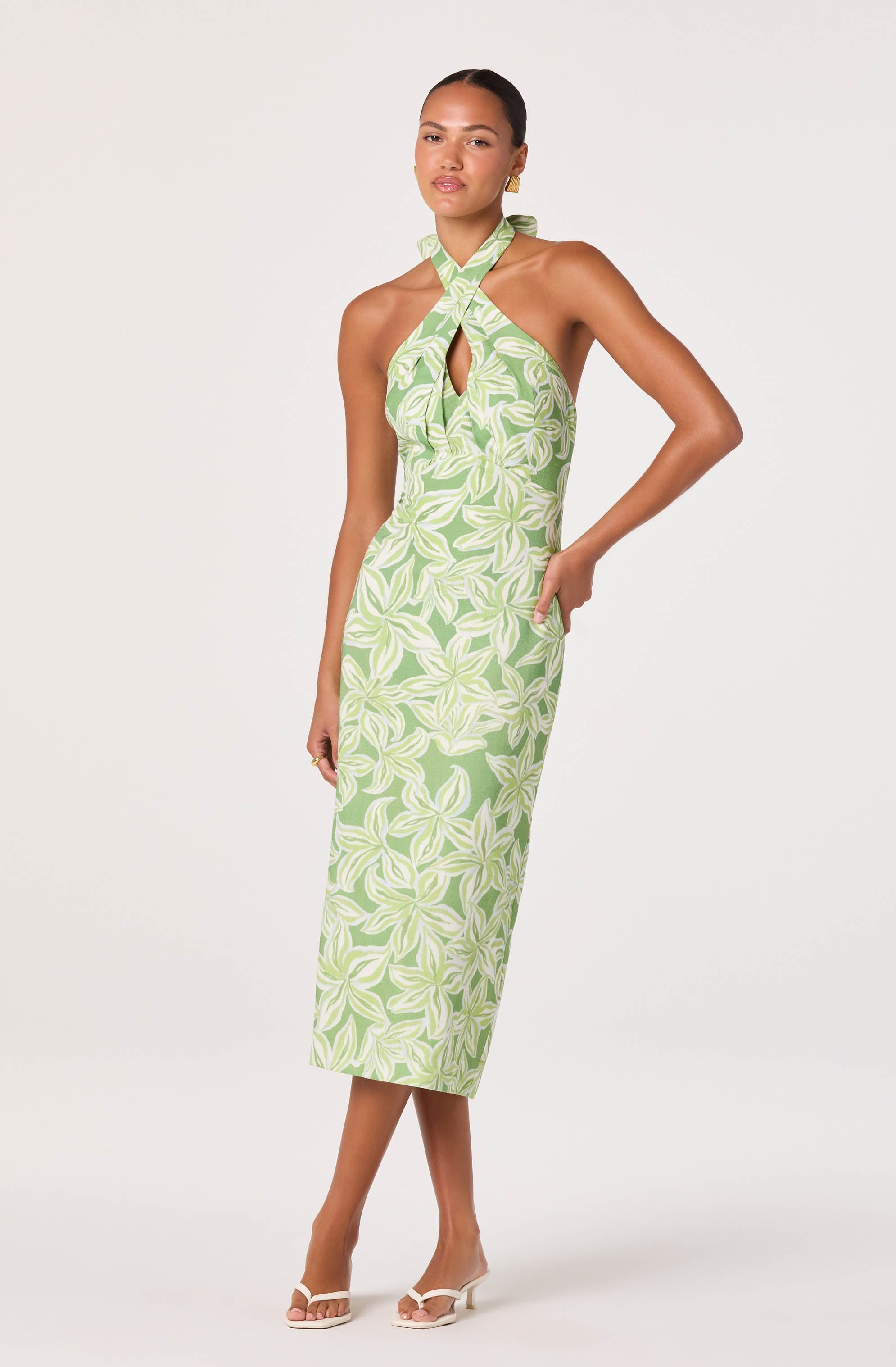 Anita Halter Keyhole Midi Dress