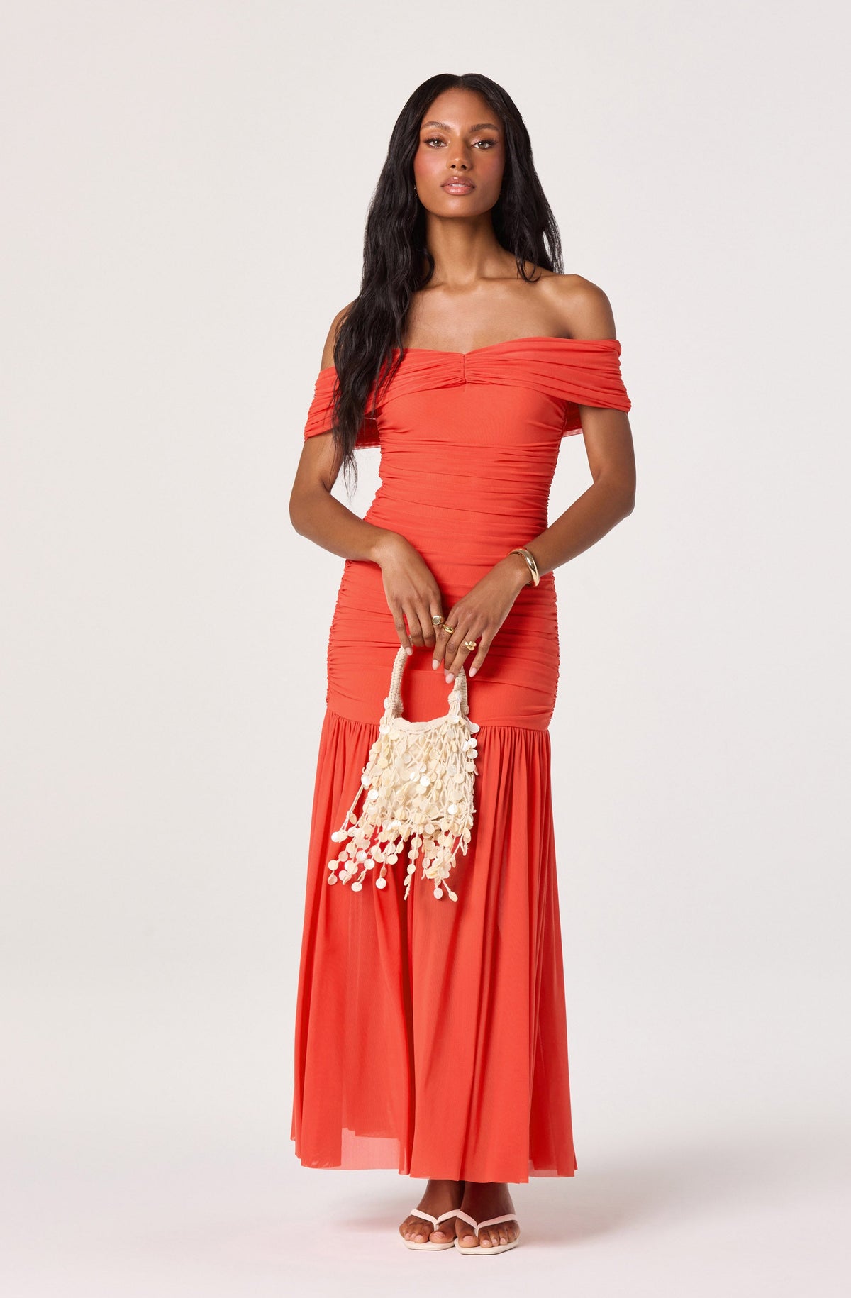 Andreana Off-Shoulder Knit Maxi Dress