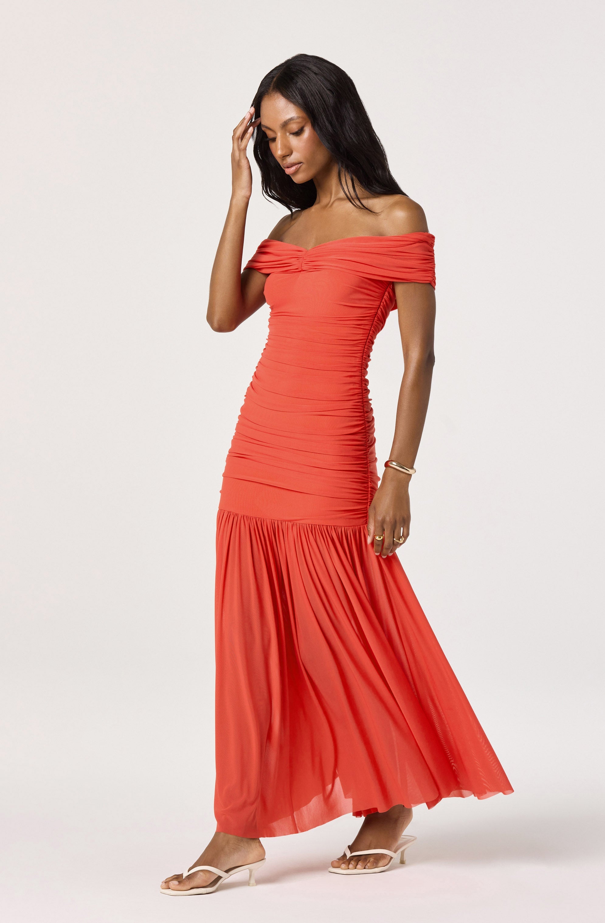 Andreana Off-Shoulder Knit Maxi Dress