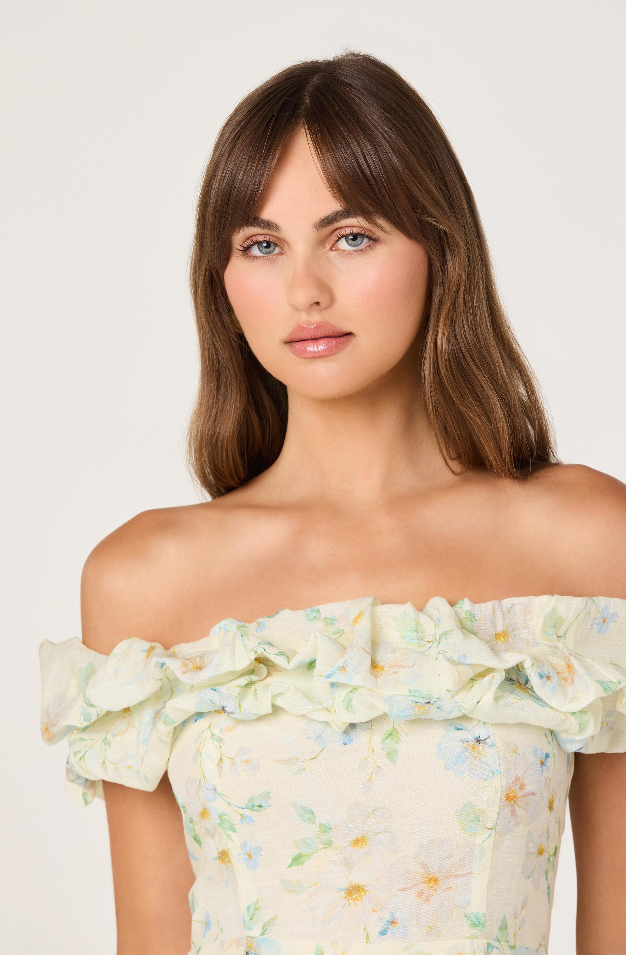 Alannah Off-Shoulder Floral Midi Dress