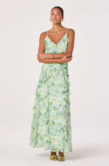Brianna Ruffle Chiffon Maxi Dress