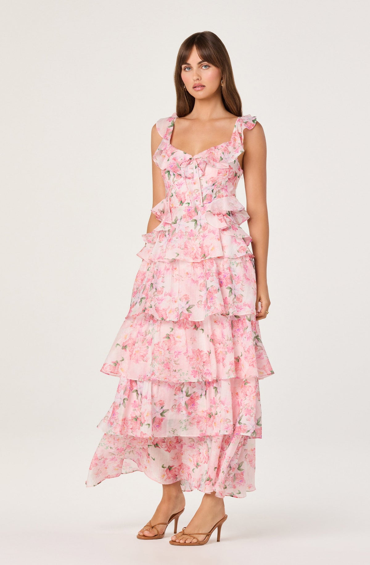 Adessa Floral Ruffle Tiered Maxi Dress