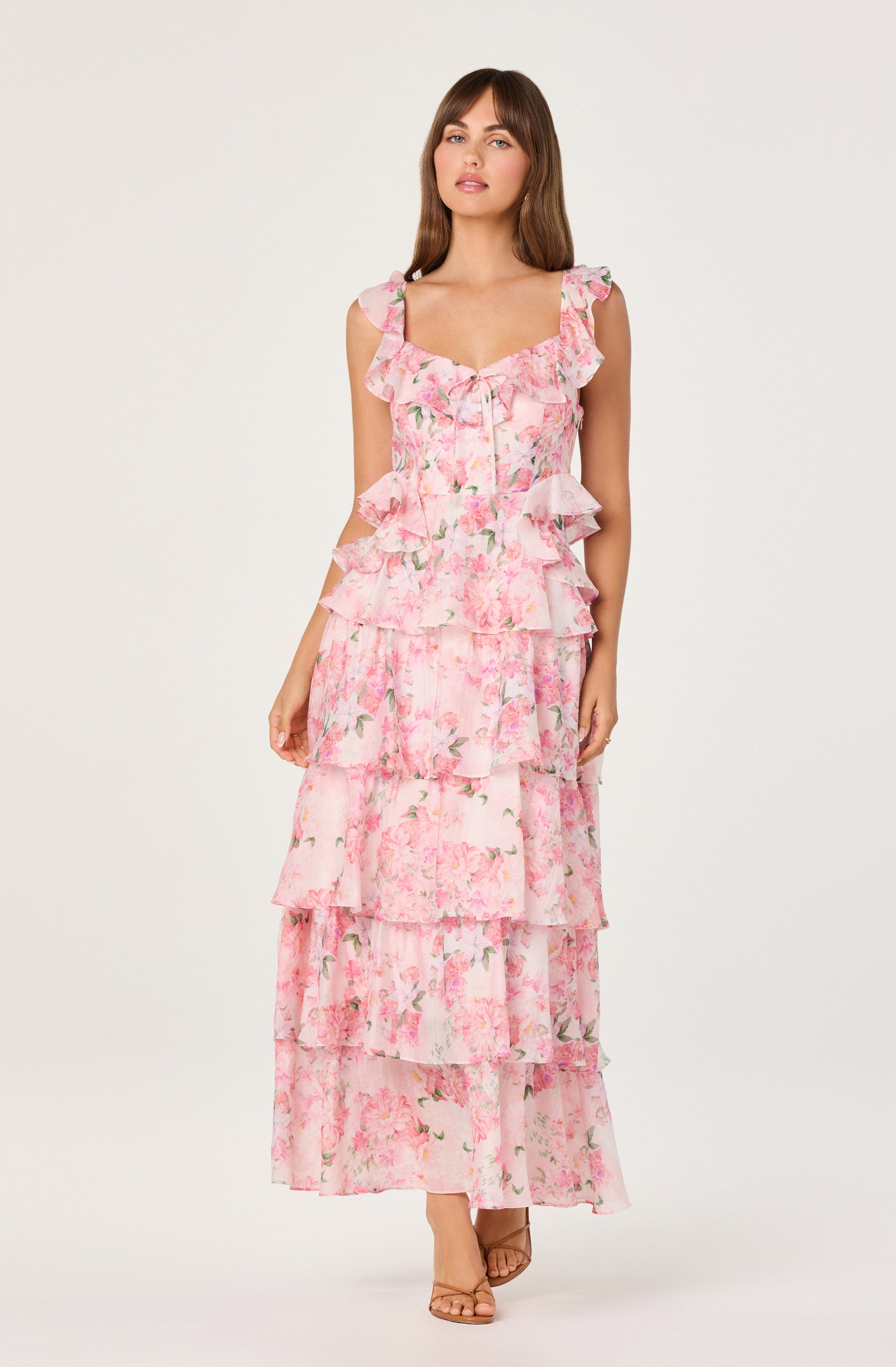 Adessa Floral Ruffle Tiered Maxi Dress