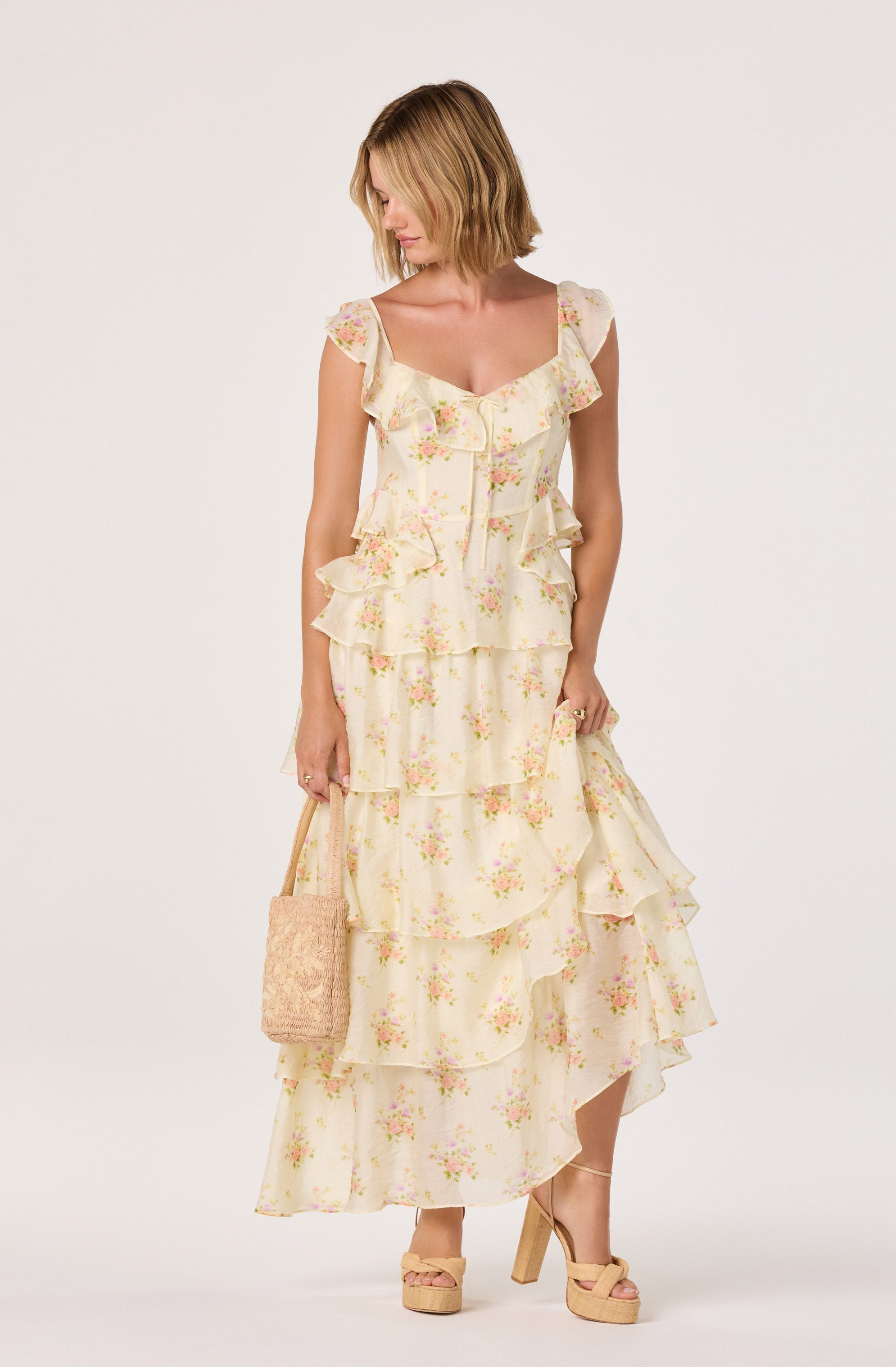 Adessa Floral Ruffle Tiered Maxi Dress