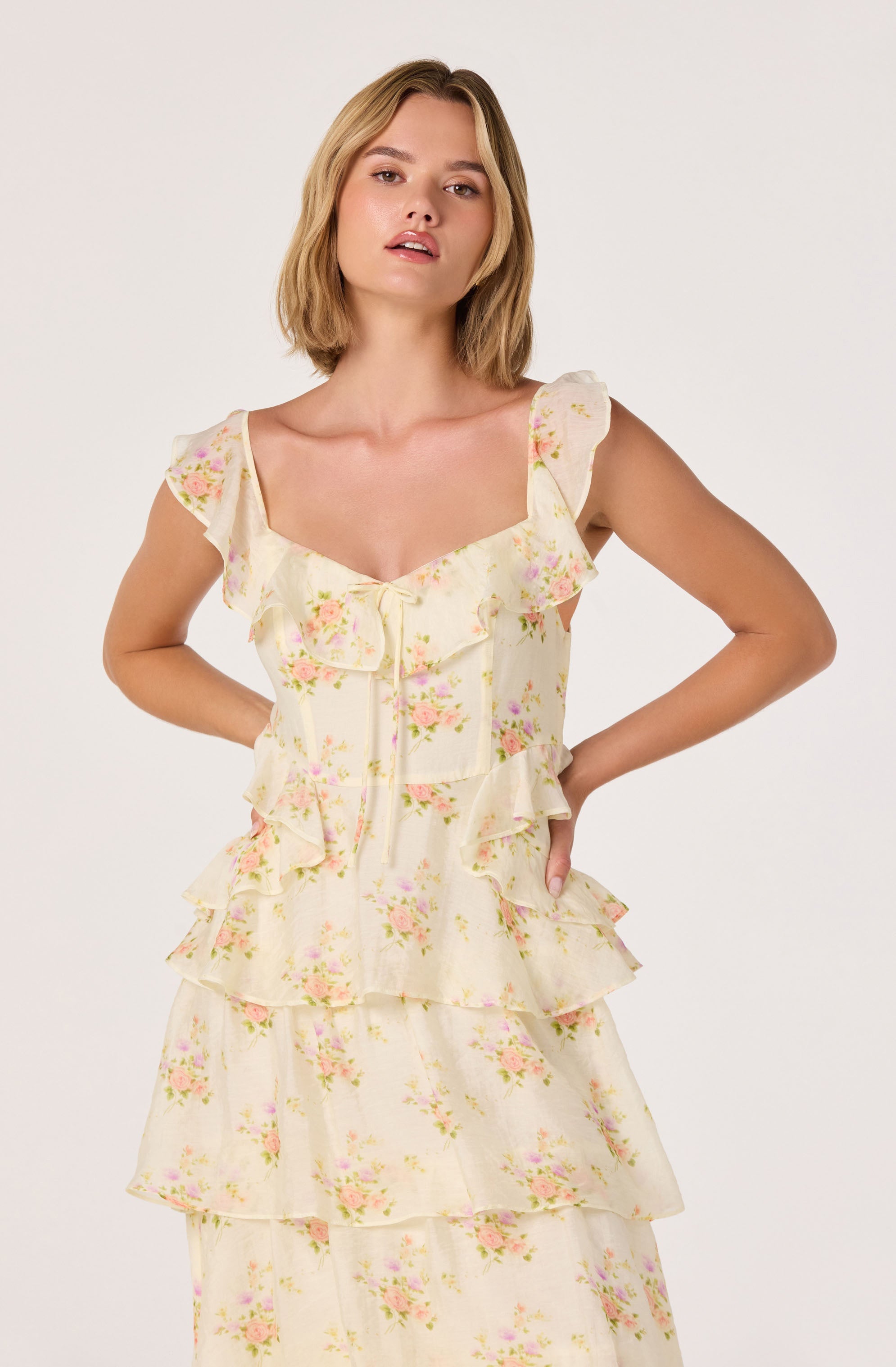 Adessa Floral Ruffle Tiered Maxi Dress