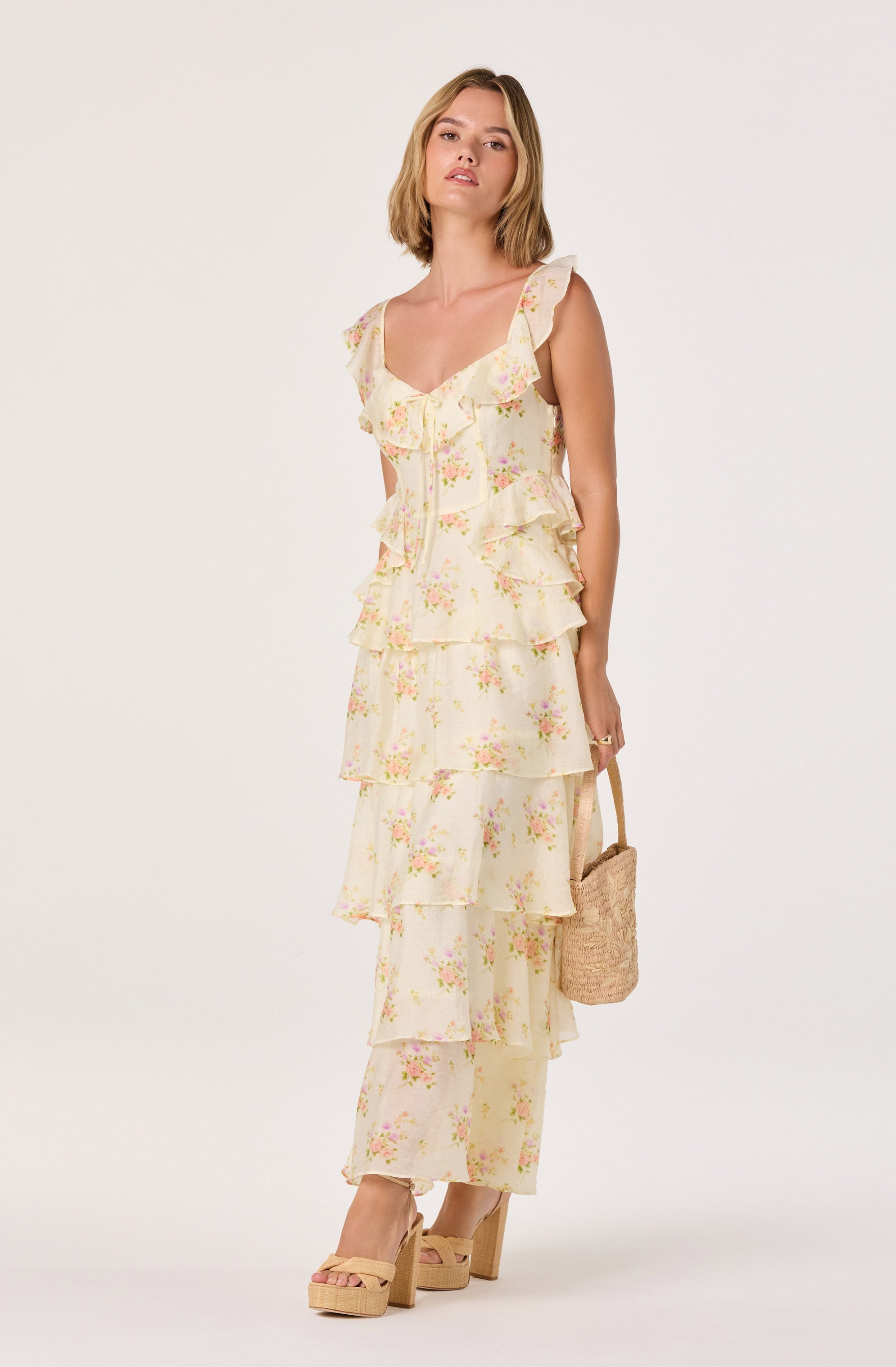 Adessa Floral Ruffle Tiered Maxi Dress
